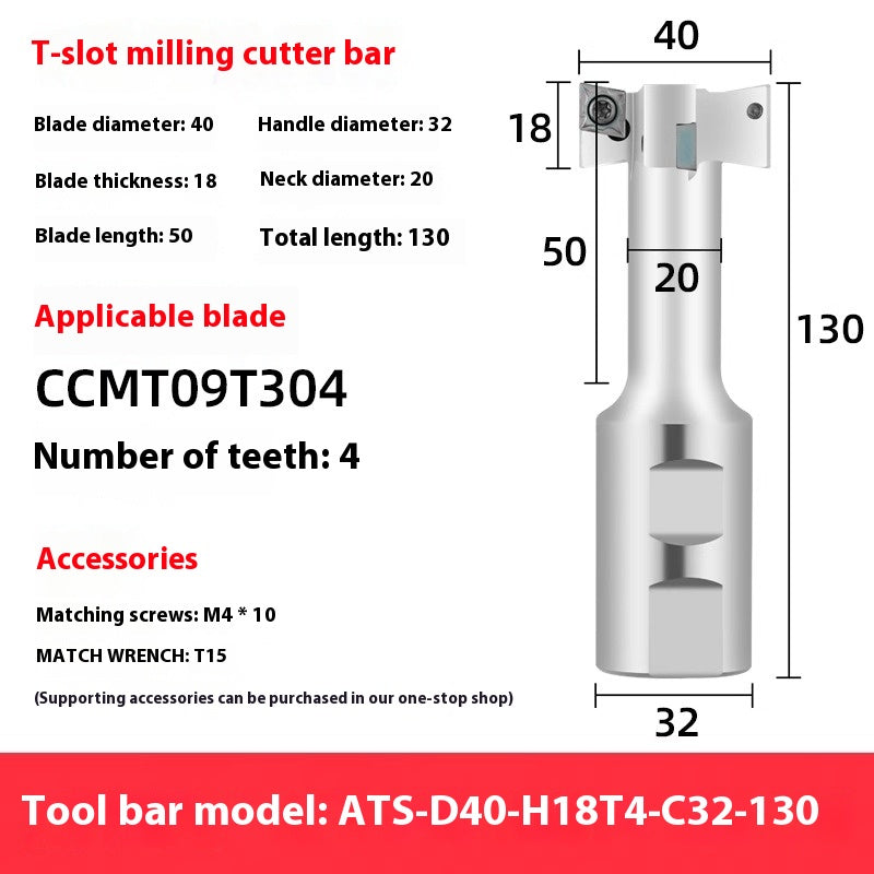 2065-T-slot milling cutter rod CNC slotting HTS three-edged machining center numerical control T-slot milling cutter rod thickness 6 8 10 12 Shandong Denso Pricision Tools Co.,Ltd.